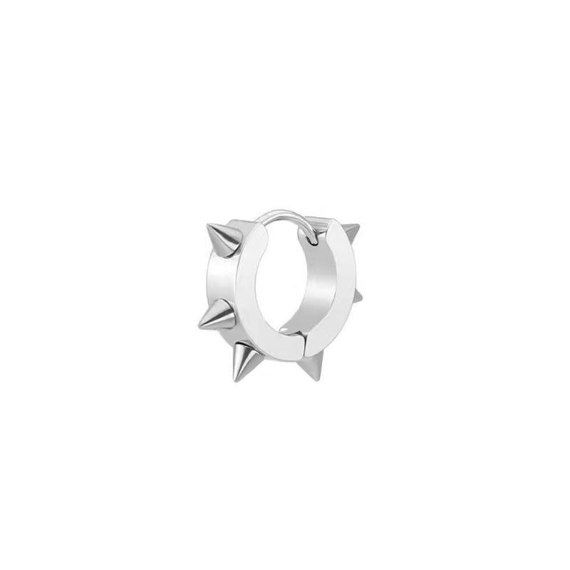 Orecchini a clip con rivetti in acciaio inossidabile, stile coreano, alla moda, punk, non forati_voghion.com