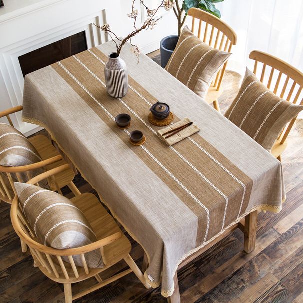 Moderne, schlichte Tischdecke, nordische Baumwolle und Leinen, Esstischdecke, wasserdichte Beschichtung, einfarbig, rechteckig, Couchtischmatte_voghion.com