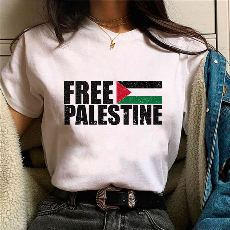 Women's Clothing Palestine T-shirt personalized printing cotton short-sleeved _voghion.com