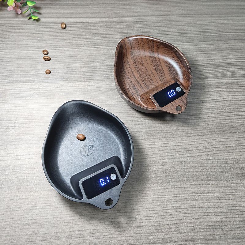 Ceviz Rengi Elektronik El Demleme Tepsisi Özel Akıllı İtalyan Kahve Tartım Fasulyesi Yemek Ölçeği_voghion.com