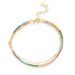 Bracciale regolabile da donna con zirconi arcobaleno in argento sterling 925 e diamanti colorati - Elegante design minimalista impilabile_voghion.com