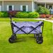 100L Collapsible Folding Beach Wagon Cart With 220Lbs Large Capacity, Wagons Carts Heavy Duty Foldable With Big Wheels For Sand, Garden, Camping_voghion.com