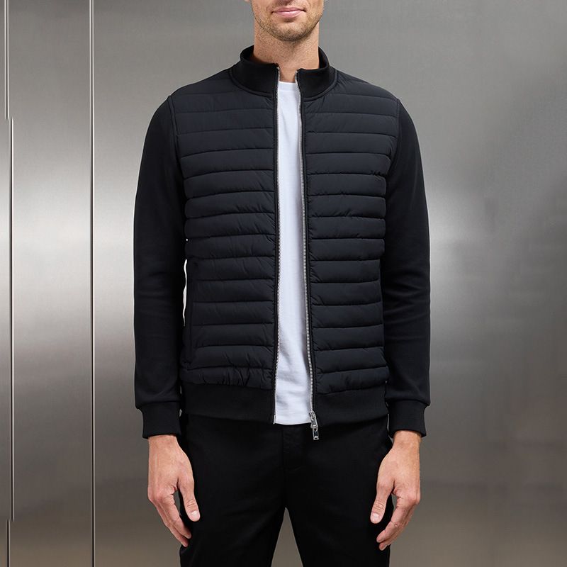 Herrenbekleidung Daunenjacke Leichte Stehkragennähte Strickjacke Herbst und Winter Herrenmantel_voghion.com