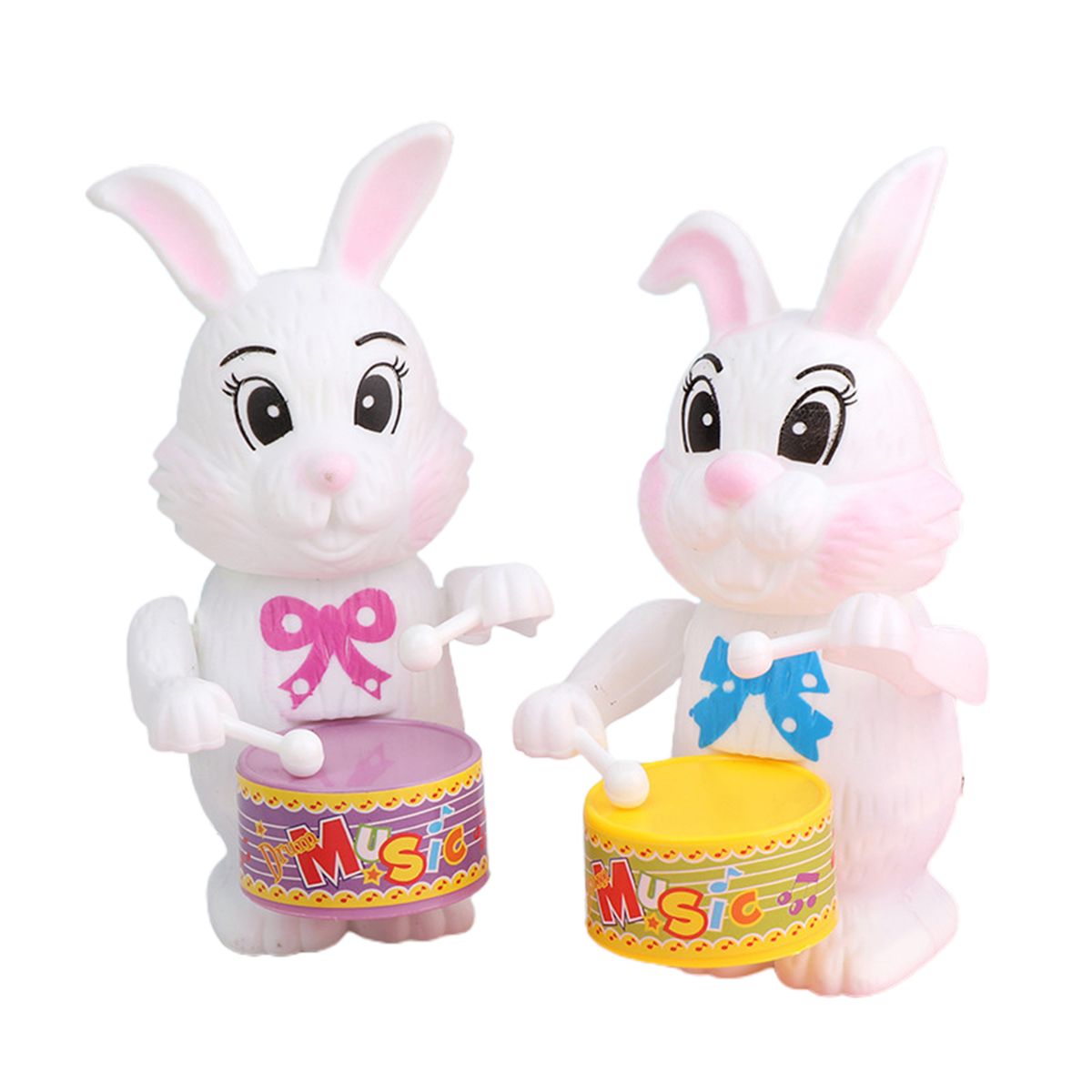 Naljakas mänguasi armas multikas jänes koer elevant trummimänguasi lapsed loomad kellavärk mänguasi hariv mänguasjad lastele kingitus_voghion.com