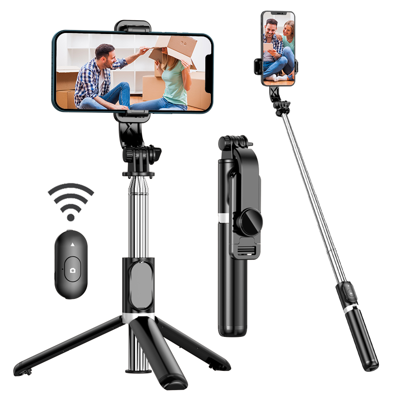Selfie Stick Tripod Portable Tripod Mobile Holder Wireless Remote Control Compatible with iPhone and Android_voghion.com