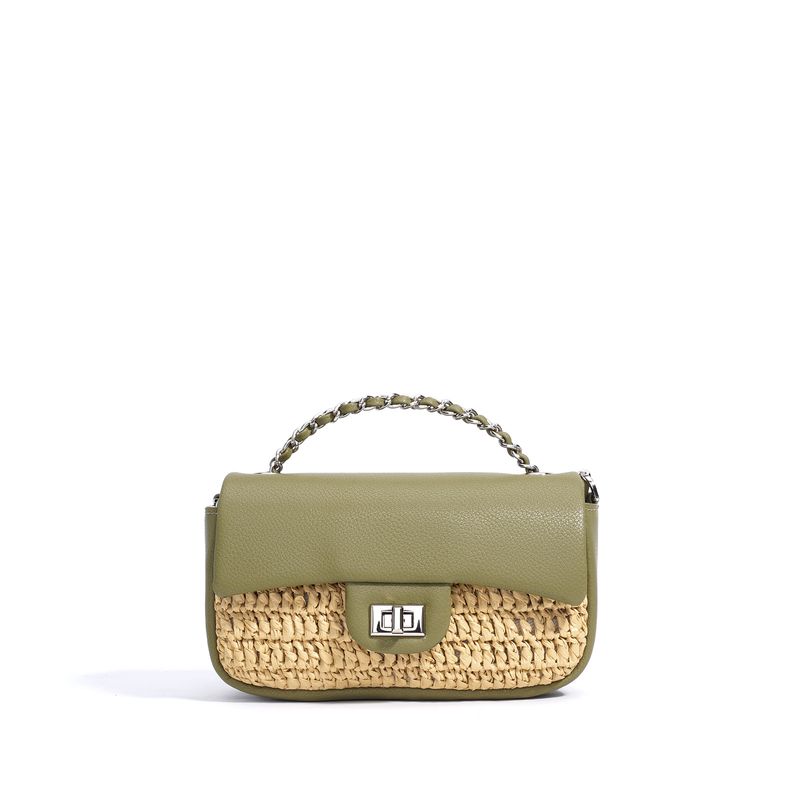 Borsa a tracolla versatile da donna - Piccola borsa a tracolla con tracolla a catena per primavera ed estate_voghion.com