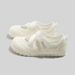 Mesh Einfache Flache Schuhe Weiß 2025 Sommer Hohl Atmungsaktiv Neue Leichte Klett Damenschuhe_voghion.com