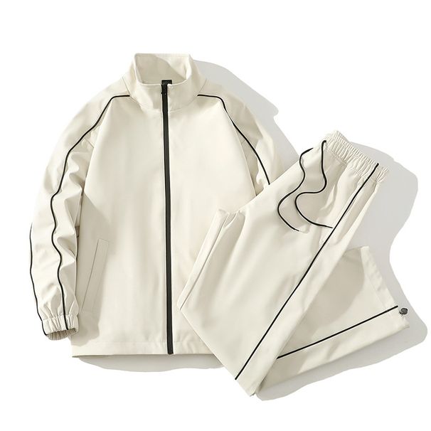 Herenkleding Trendy vrijetijdssportpak All Match Modemerk Werkkleding Jaspak_voghion.com