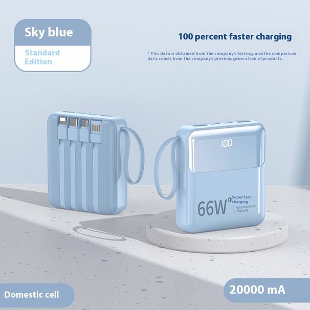 La banca è dotata di un caricabatterie ultra veloce da 66 W, 20000 mAh, mini ultra sottile, compatto e portatile, 2024 mobile_voghion.com