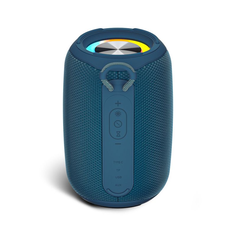 Cross Border 2024 Ny Mini Subwoofer Udendørs Ultralang batterilevetid Farverig atmosfære Lys Vandtæt Bluetooth-højttaler_voghion.com