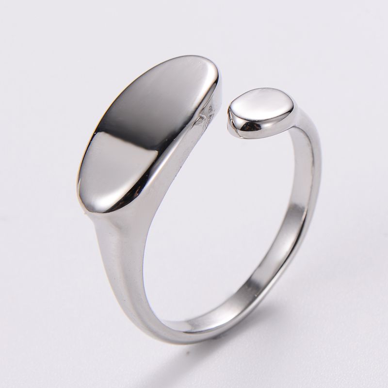 Anello aperto da donna in acciaio al titanio, piccolo e semplice, esclusivo AML_voghion.com