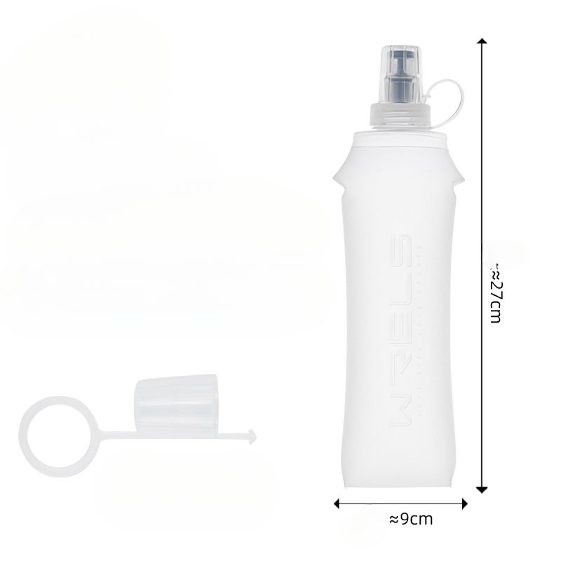 Outdoor Tragbare Falttasche Marathon Trail Running Sport Tasse Silikon Beißen-Saugen Weiche Wasserflasche_voghion.com