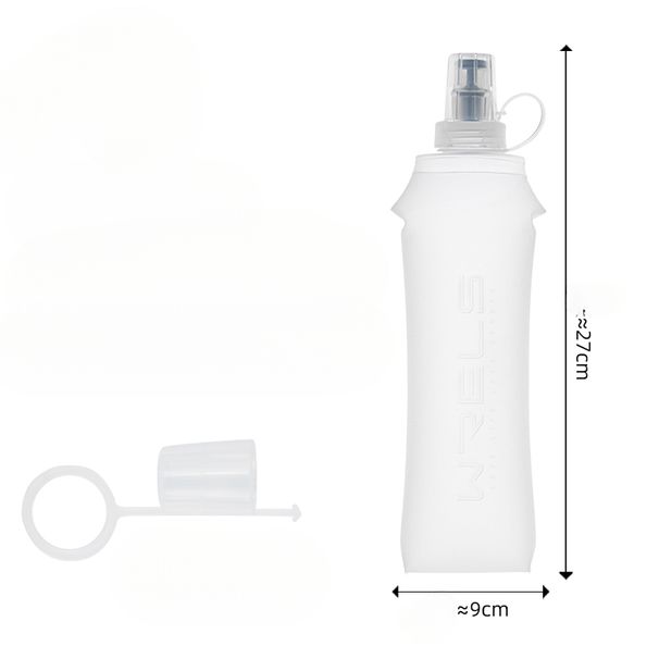 Outdoor Tragbare Falttasche Marathon Trail Running Sport Tasse Silikon Beißen-Saugen Weiche Wasserflasche_voghion.com