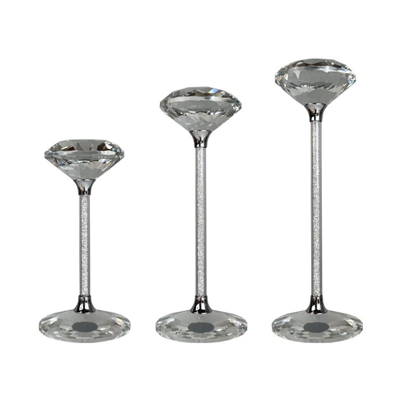 Decorazione per la casa Candeliere in cristallo con diamanti, luce, cena a lume di candela, accessori per matrimoni, semplice decorazione per la tavola di nozze, ornamenti_voghion.com