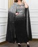 Damenbekleidung Herbst und Winter Dunhuang Gold bestreut Sexy Cape Großes Swingkleid_voghion.com