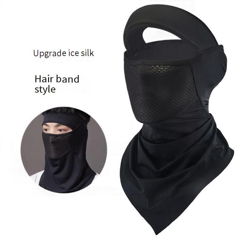 Cycling Face Mask Magic Headscarf Summer Sunscreen Mask Cycling Equipment Outdoor Triangle Scarf Ice Silk Scarf Neck Cover_voghion.com