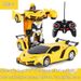 Rechargeable RC Police Car Toy With One-Key Transformation, 2.4G Remote Control Racing Vehicle For Kids, LED Lights & 360° Spins – Fun Electric Toy_voghion.com