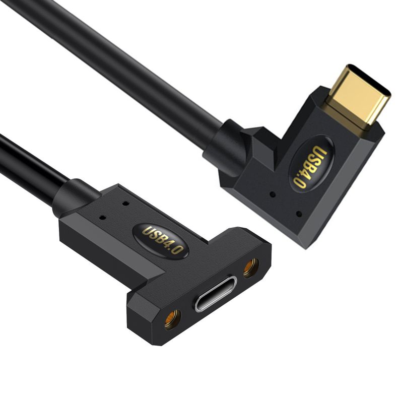 Usb4type-C Male To Female High-Speed Data Extension Cord Screw Hole Full-Function Gen40gbps8k Lighing 240w5a40vpd Fast_voghion.com