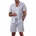 Completo estivo da uomo con camicia e pantaloncini trasparenti hawaiani da spiaggia, dal design esagerato e nuovo_voghion.com