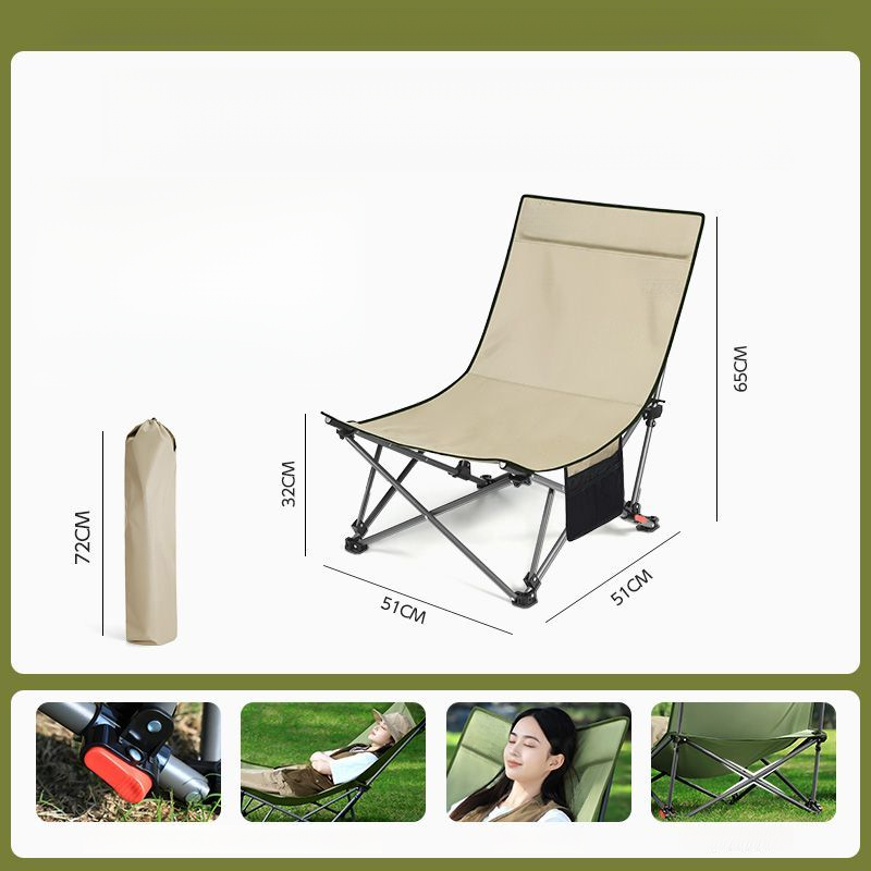 Quick Recliner Folding Portable Moon Fishing Outdoor Camping Nap Artifact Beach Chair_voghion.com