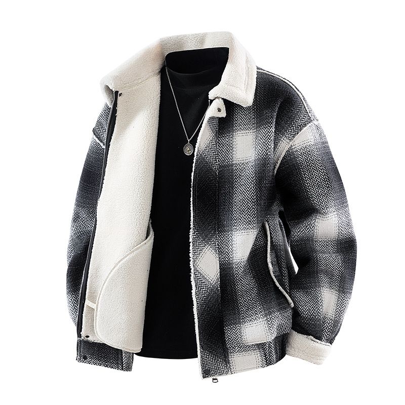 Unisex Quilted Jacket – Winter-Ready Fleece-Lined Oversized Blazer (M-3XL, 2 Colors)_voghion.com