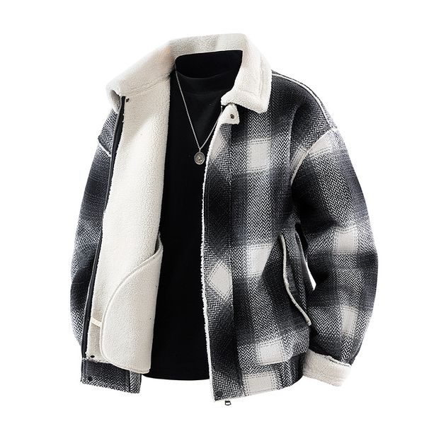 Unisex Quilted Jacket – Winter-Ready Fleece-Lined Oversized Blazer (M-3XL, 2 Colors)_voghion.com