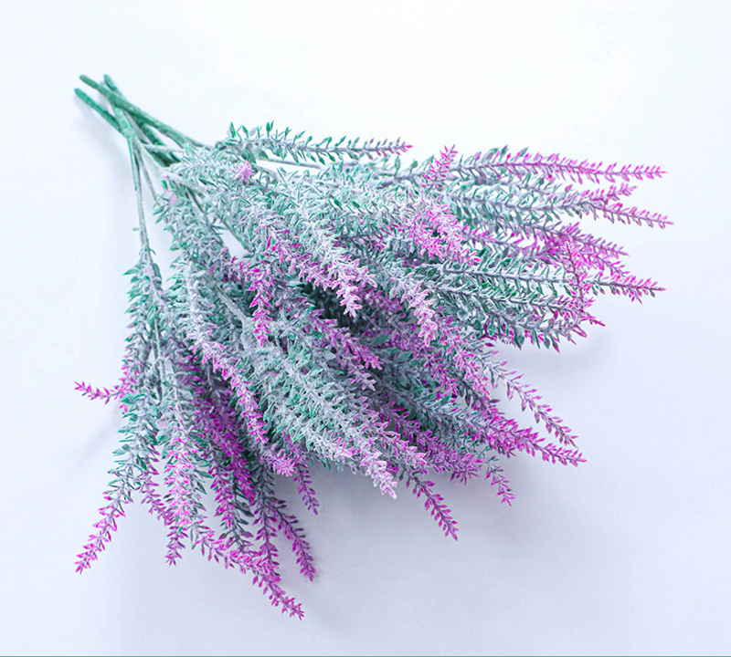 Flocked lavender simulation home decoration flocking simulation plant artificial bouquet simulation flower_voghion.com