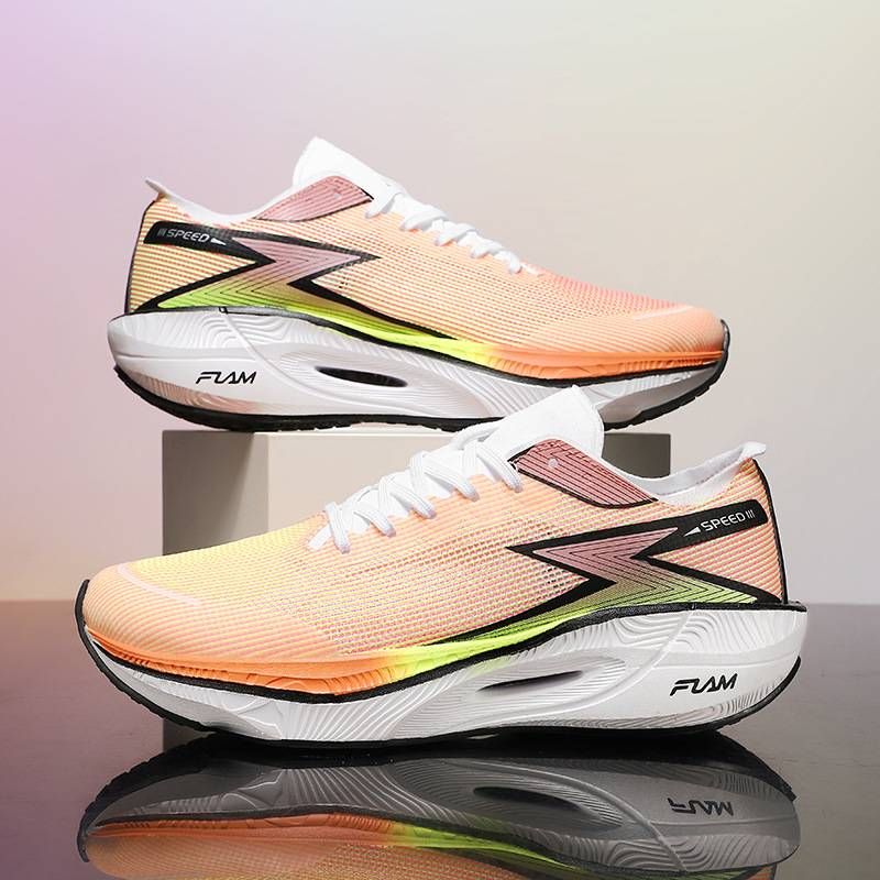 Men's full palm carbon plate running shoes autumn mesh professional racing running shoes ultra light shock absorption_voghion.com