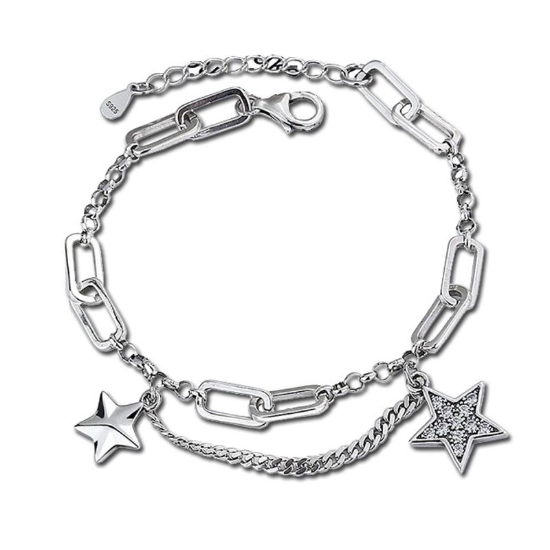 Collana di nuovo stile con diamanti intarsiati, collana con clavicola in argento tailandese, argento puro, stile coreano giapponese,_voghion.com