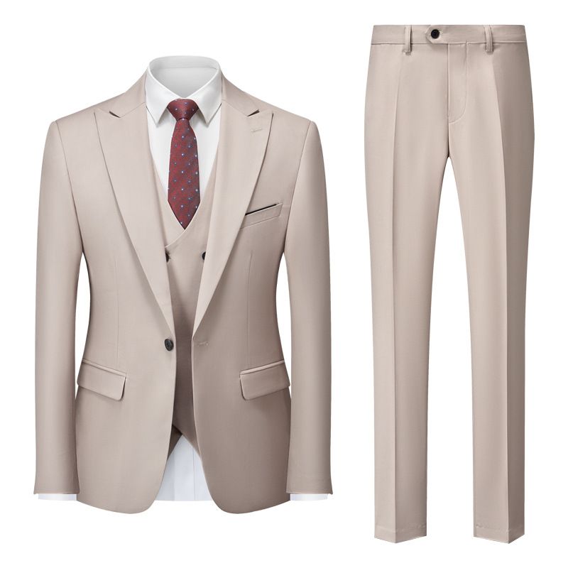 CT New Men's Set Double-Breasted Vest Suit Three-Piece Plus Size Blazer_voghion.com
