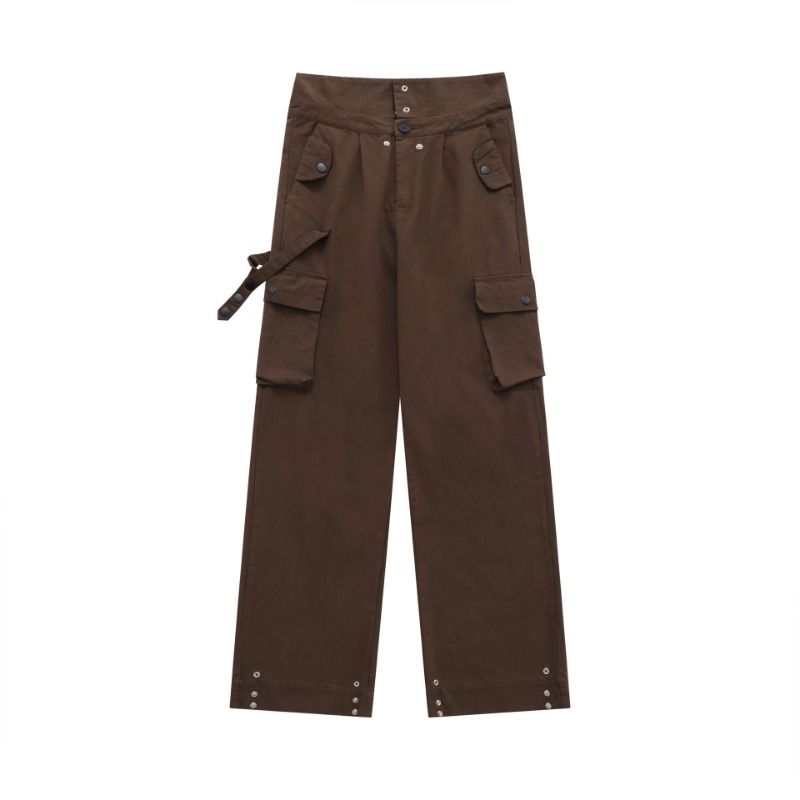 Oreeta Jeans Design Sense High Waist Tooling Pants Trendy Brand American Overalls Hot Girl Pure Cotton Cleanfit Overalls_voghion.com