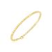 14k Yellow Gold High Polish Bead Cuff Bangle_voghion.com