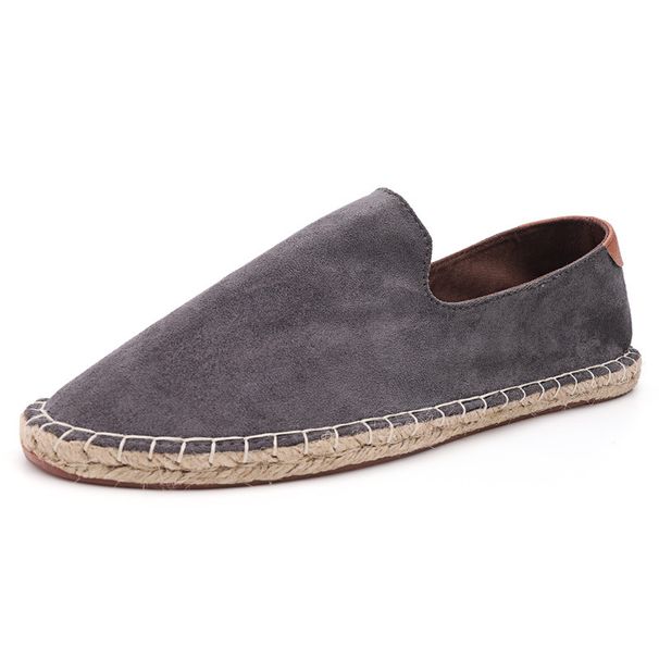 Häreschong Slip-On Schong Casual Stoffschong Lazy Linen Canvas Lazy Schong Seel Fëscherschong Handgenäht_voghion.com
