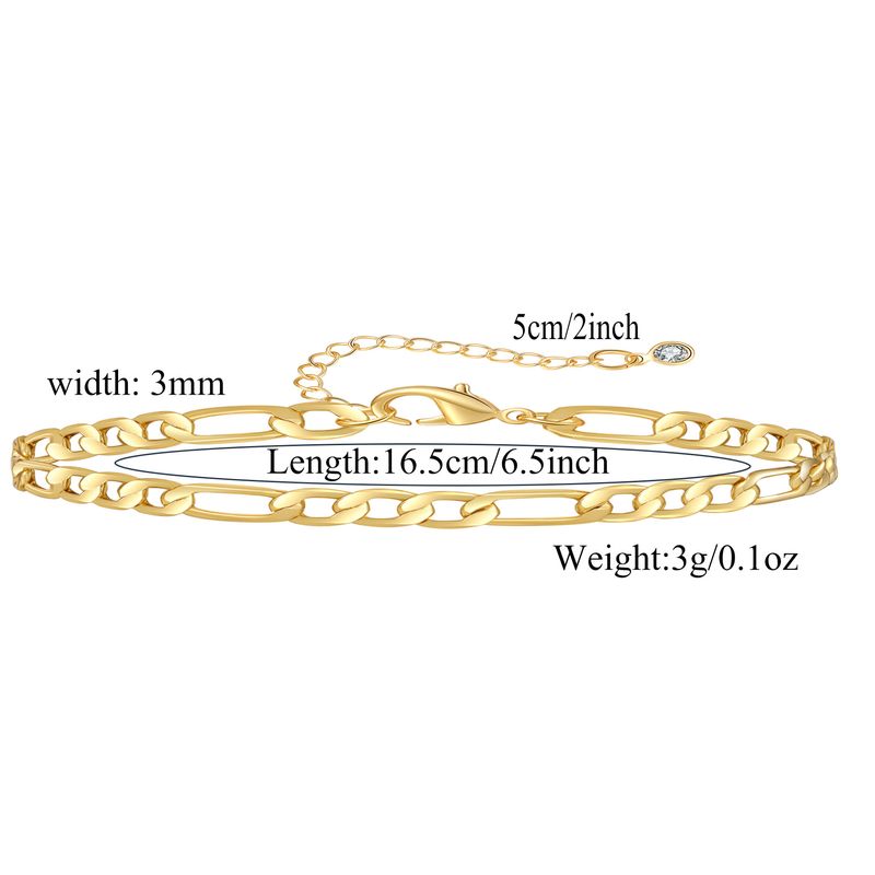 Bracciale cubano placcato oro in rame di alta qualità per donna, versatile catena a serpente NK._voghion.com