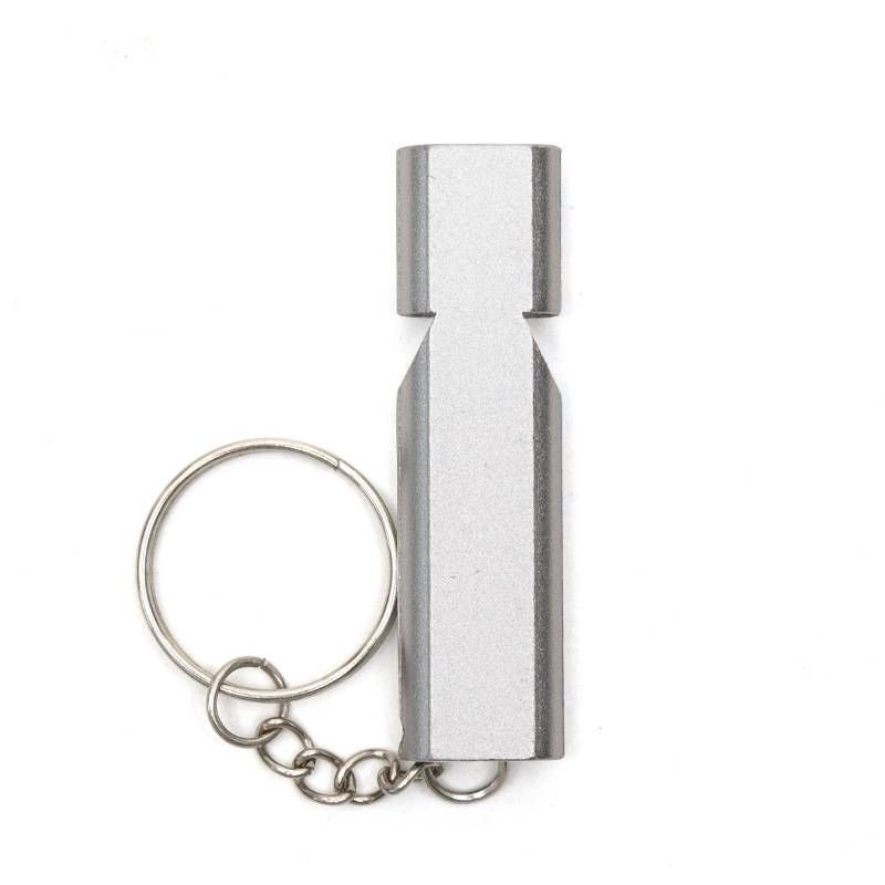 Emergency self rescue treble high frequency aluminum survival whistle Double hole high frequency outdoor survival whistle survival whistle_voghion.com