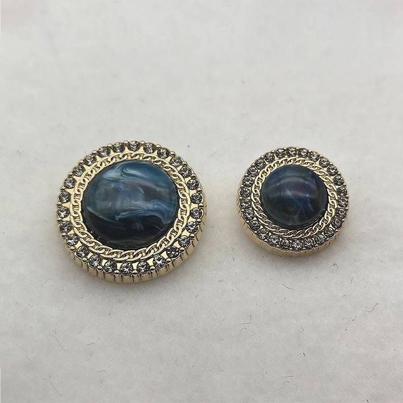 6pcs Small Size Metal Button Pearl With Diamonds Uitable For Shirts, Coats, Pants._voghion.com