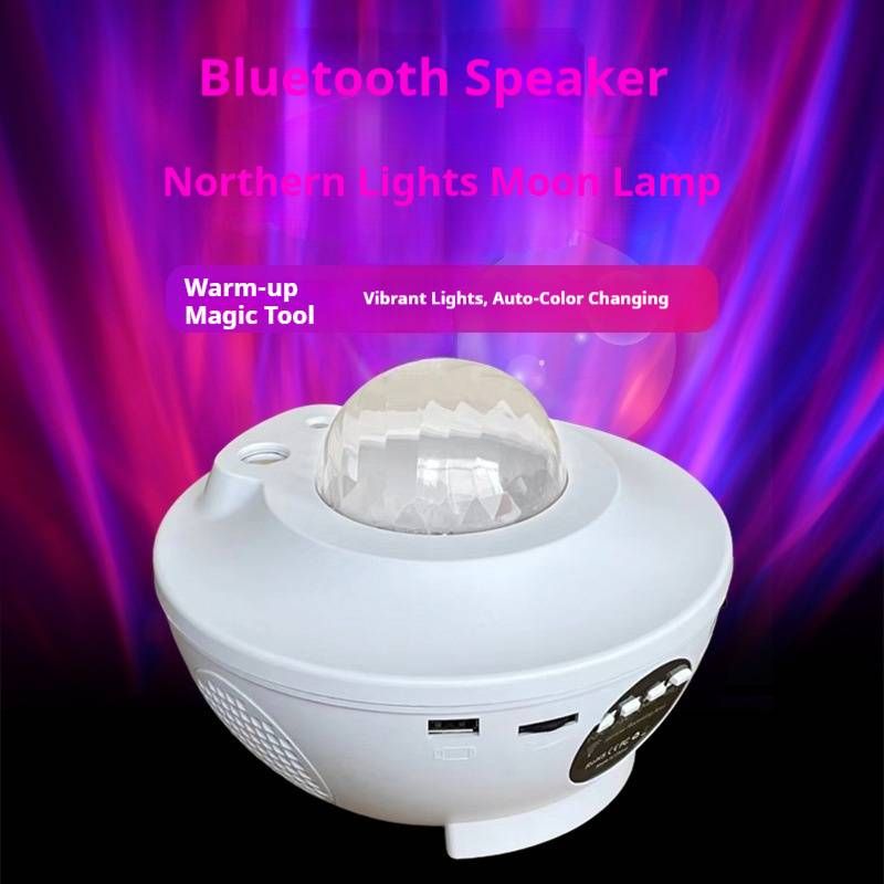 Modern Moonlight Aurora Projector - Remote-Controlled Starry Sky Night Light With Water Ripple & Laser Effects, Perfect For Gifts & Home Decor_voghion.com