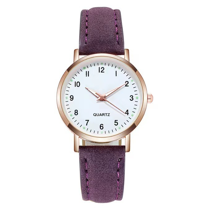 Orologio da donna semplice in due pezzi, orologio digitale luminoso per studentesse, piccolo, fresco, in pelle smerigliata, casual, al quarzo, da donna_voghion.com
