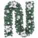 2.7M Christmas Garland With 240 Dense Flowers - Red/Gold/Pink/Silver/Blue/Multi-Color (LED Lights Optional)_voghion.com