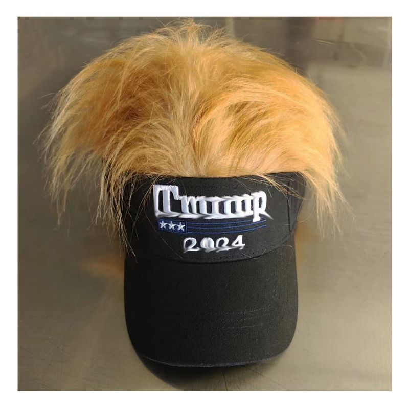 Quick drying baseball cap gold wig letter embroidered hat 2024_voghion.com