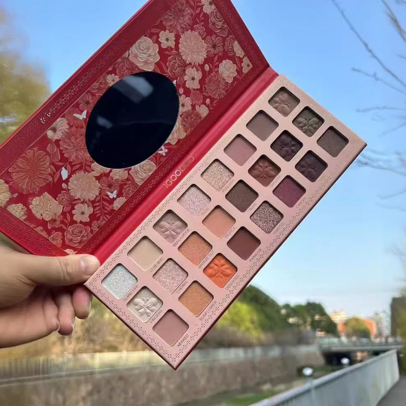 IGOODCO - Palette di ombretti con motivo caleidoscopio da 24 colori - Palette trucco tutto in uno, opaca e brillante_voghion.com