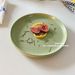 Plate Ins High Value Ceramic Ink Splashing Plate Retro Green Avocado Green Ink Dot Plate Steak Western Plate Home Plate_voghion.com