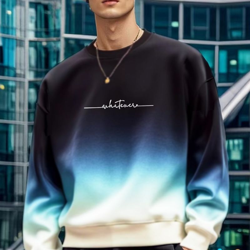Abbigliamento maschile Nuova fornitura di felpa da uomo con fondo a colori sfumati, abbigliamento maschile_voghion.com