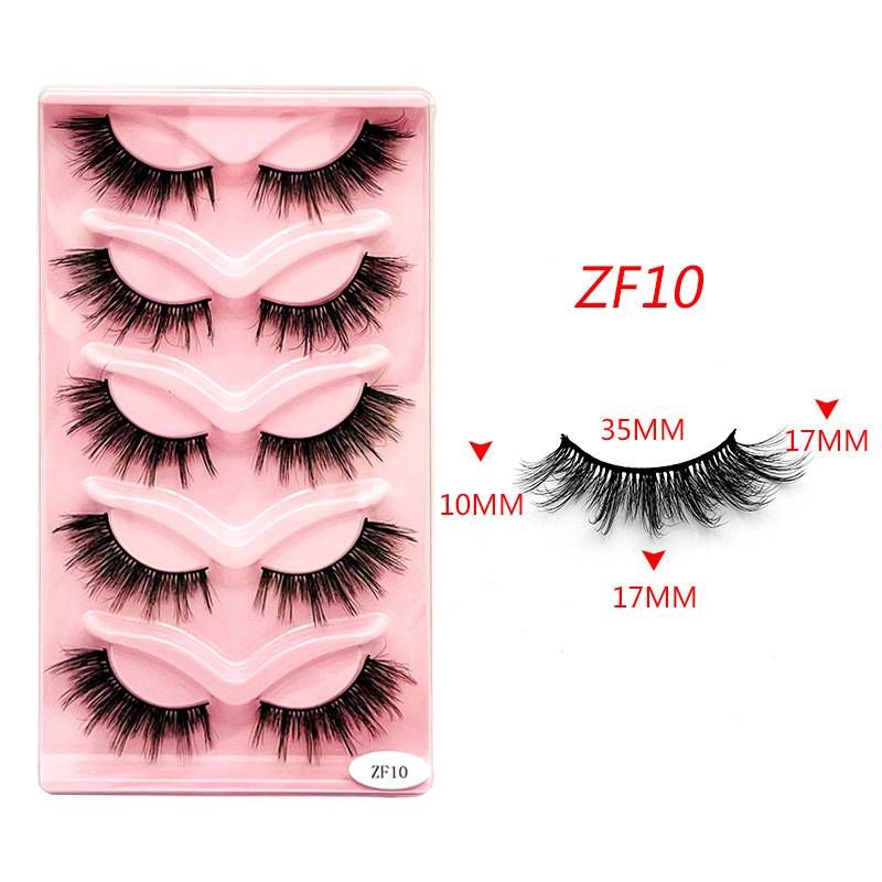 Europa und die Vereinigten Staaten 5 paar falsche wimpern nerz haar natürliche curl dicke katze augen fuchs wimpern_voghion.com