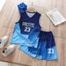 2-piece Letter Printed Sleeveless Top For Young Boys, Casual Shorts Suit Suitable For Comfortable Sportswear In Summer._voghion.com