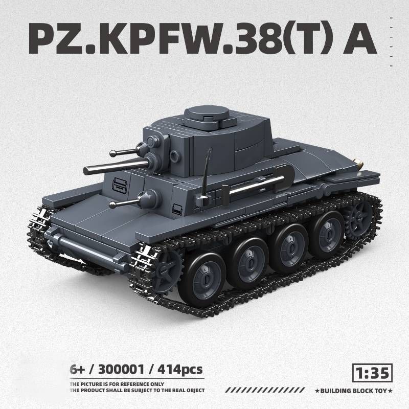 World War II Army Military Classic Model PZ.KPFW.38 (T) A Reconnaissance Tank Collector's Edition Model Kit Building Block Toy_voghion.com