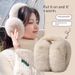 Women's Winter Fleece Ear Muffs - Soft Rabbit Fur, Windproof & Foldable For Outdoor Activities_voghion.com