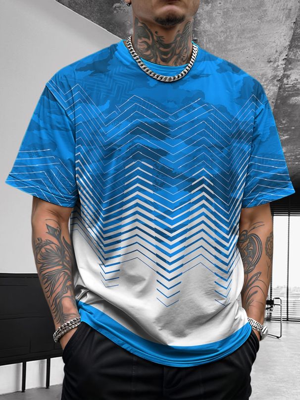 Summer New Men's Contrasting Color Street Style Patchwork Fashionable Casual Breathable Versatile Short Sleeved Shirt_voghion.com