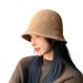 Autumn and Winter Women's Knitted Wool Warm Pot Outdoor Tourism Solid Color Knitted Simple Face Showing Small Bucket_voghion.com