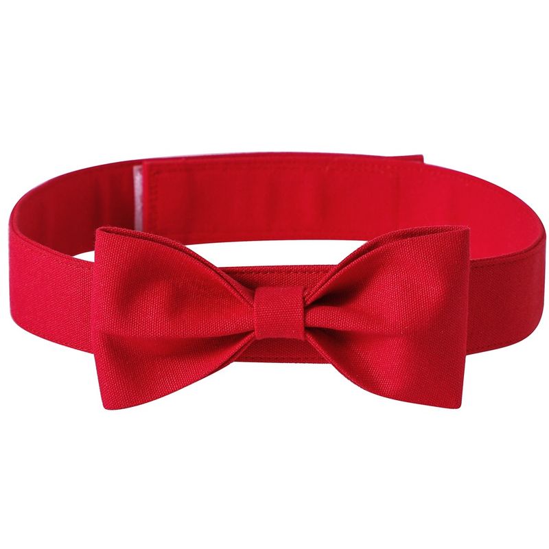 Papillon per animali domestici in stile britannico Tanpopo, interamente in cotone, con collare regolabile Magic Tape_voghion.com